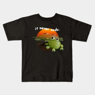 It Never Ends Trauma Frog Meme Kids T-Shirt